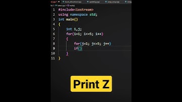 Star pattern 🌟 to print letter Z in C++ #programming #shorts #coding #tutorials #cplusplus