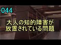 044テーマ「大人の知的障害が放置されている問題」