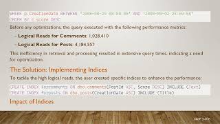 Bringing Down Logical Reads: Optimizing SQL Query Performance
