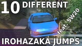 BeamNG.drive | 10 different Irohazaka jumps | feat. Kogashiwa&#39;s SW20