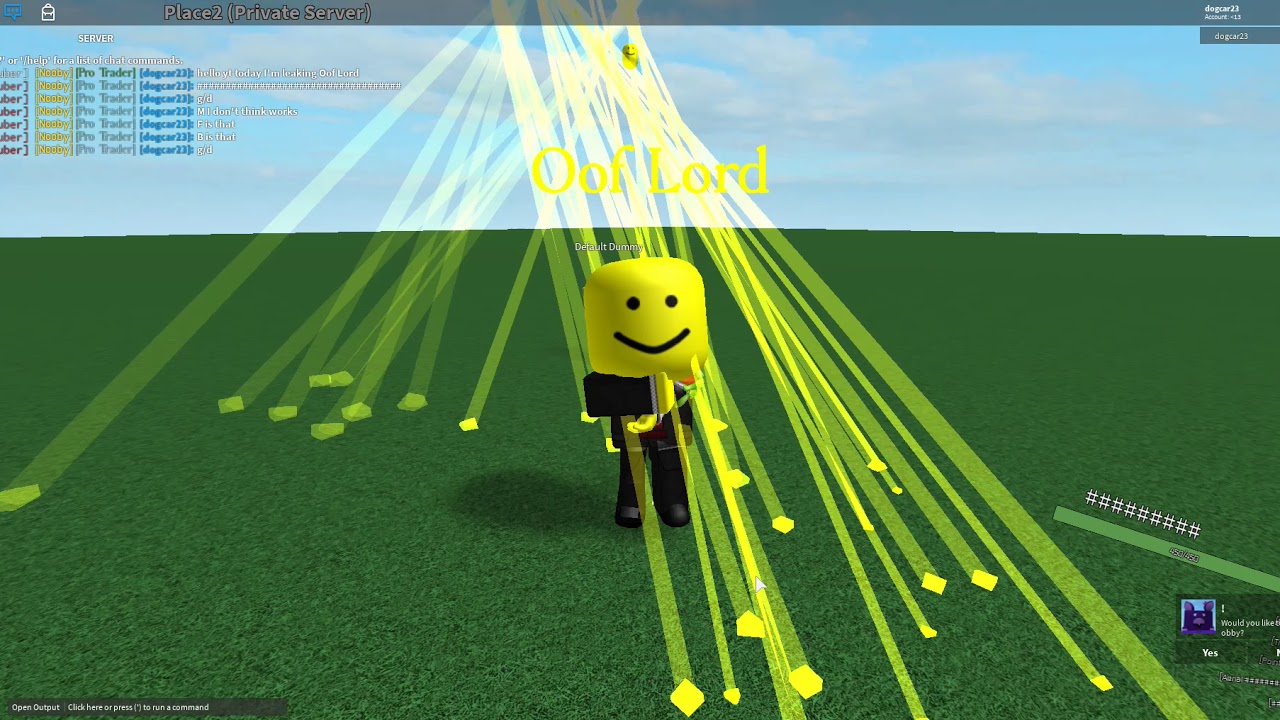 Roblox Script Showcase 39 Oof Lord Leak Youtube - roblox meme lord script