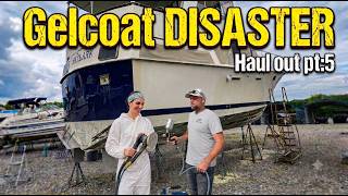 Pt:5 Gelcoat repair and cosmetic upgrades for the Marine Trader haul out Great loop Project boat.