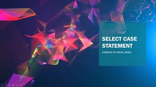 Visual Basic - Select Case Statement