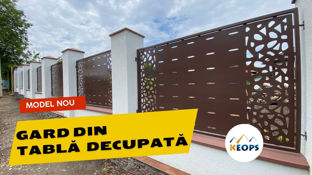 Gard din tabla decupata.Model nou de gard din gama Keops.