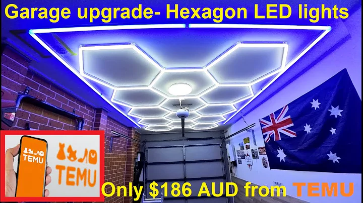 Cheapest Hexagon LED garage lights from TEMU. How to install it step by step by yourself. WORTH IT