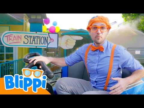 Team Train Station! 🚂 | Blippi | Family Time! 👨‍👩‍👦