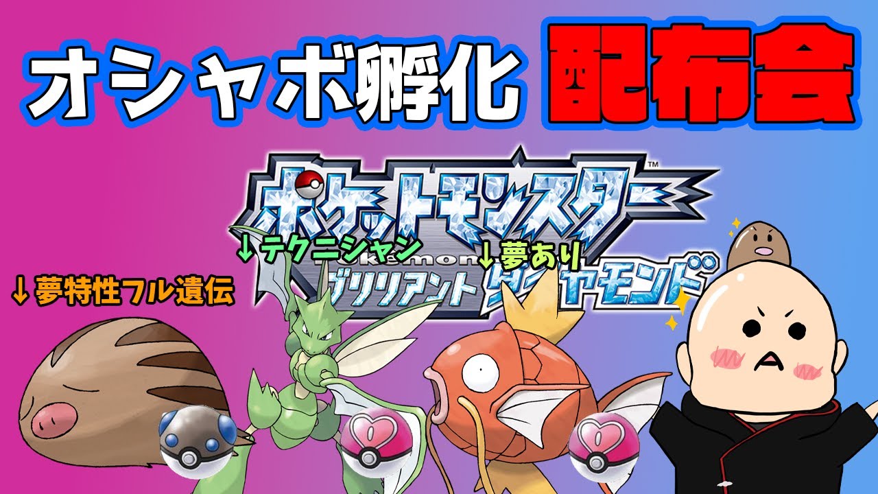 ポケモンbdsp オシャボポケモン配布会 ポケモン配布 交換会 初見歓迎 ダイパリメイク Youtube
