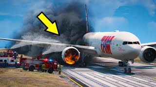 GTA 5 Pendaratan darurat di Bandara (Kegagalan Mesin Pesawat) Kecelakaan Pesawat Film