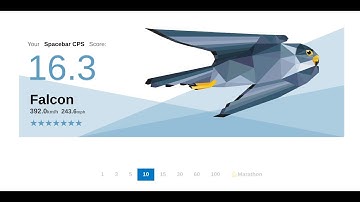 13 cps spacebar for 60 seconds