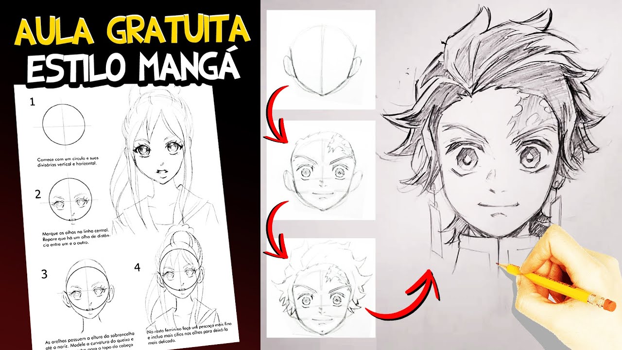 VÍDEO] Ensina a desenhar seus personagens favoritos de anime sem ir para  uma escola de desenho e s…