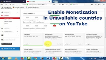 Youtube monetization feature is currently not available in your country and How to solve it