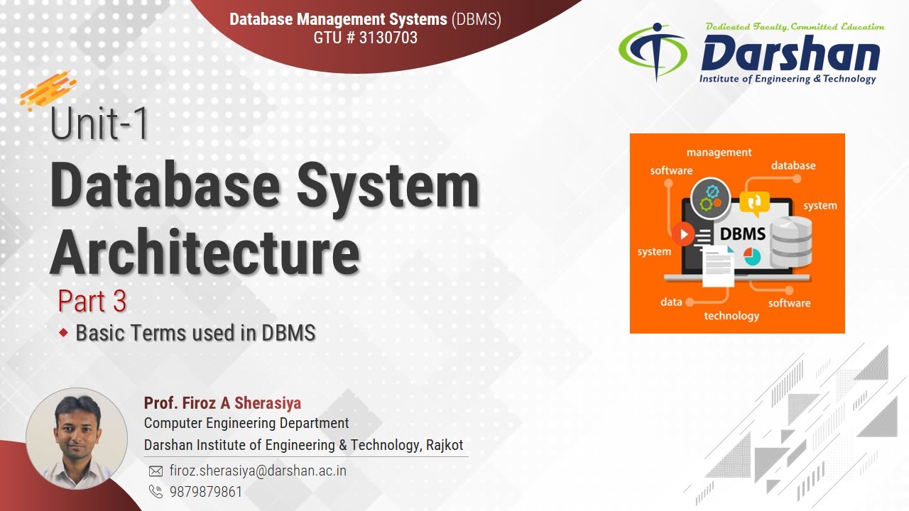 Basic terms used in Database Management System | Unit-1 #03 - YouTube