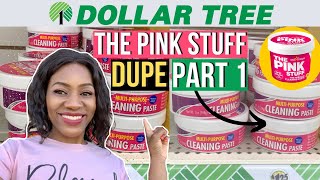 I found a Dollar Tree dupe for The Pink Stuff - I cleaned the same pan with  both to see if the $1.25 version is worth it