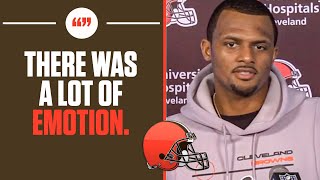 Deshaun Watson Discusses His Debut Against His Former Team The Houston Texans I FULL INTERVIEW