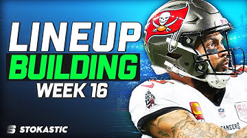 Week 16 NFL DFS: Single Lineup Sim Building | NFL DFS Strategy