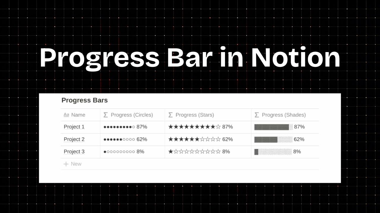 Create amazing progress bar in notion easily in 5 minutes