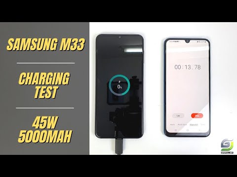 Samsung Galaxy M33 Battery Charging test 0% to 100% with 45W, 5000 mAh
