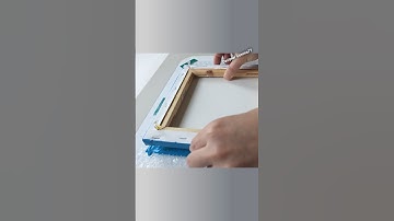 Painting Ideas 😍❤️ Turquoise Blue Canvas | Bubble Wrap Dip