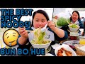 VIETNAMESE SPICY BEEF NOODLES (Bún Bò Huế) + EGGS ROLLS + WINGS MUKBANG 먹방 EATING SHOW! *OMG*