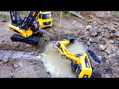 [30분] 포크레인 구출놀이 자동차 장난감 도와주기 중장비 트럭 모래놀이 인기영상 연속보기 Car Toy Rescue Excavator Truck