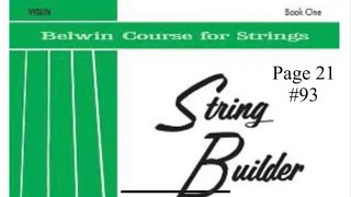 String builder book 1 violin| #93 #violintutorial #stringbuilder #beginnerviolin