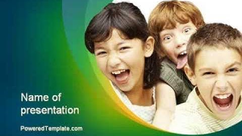 Kids Have Fun PowerPoint Template by PoweredTemplate.com