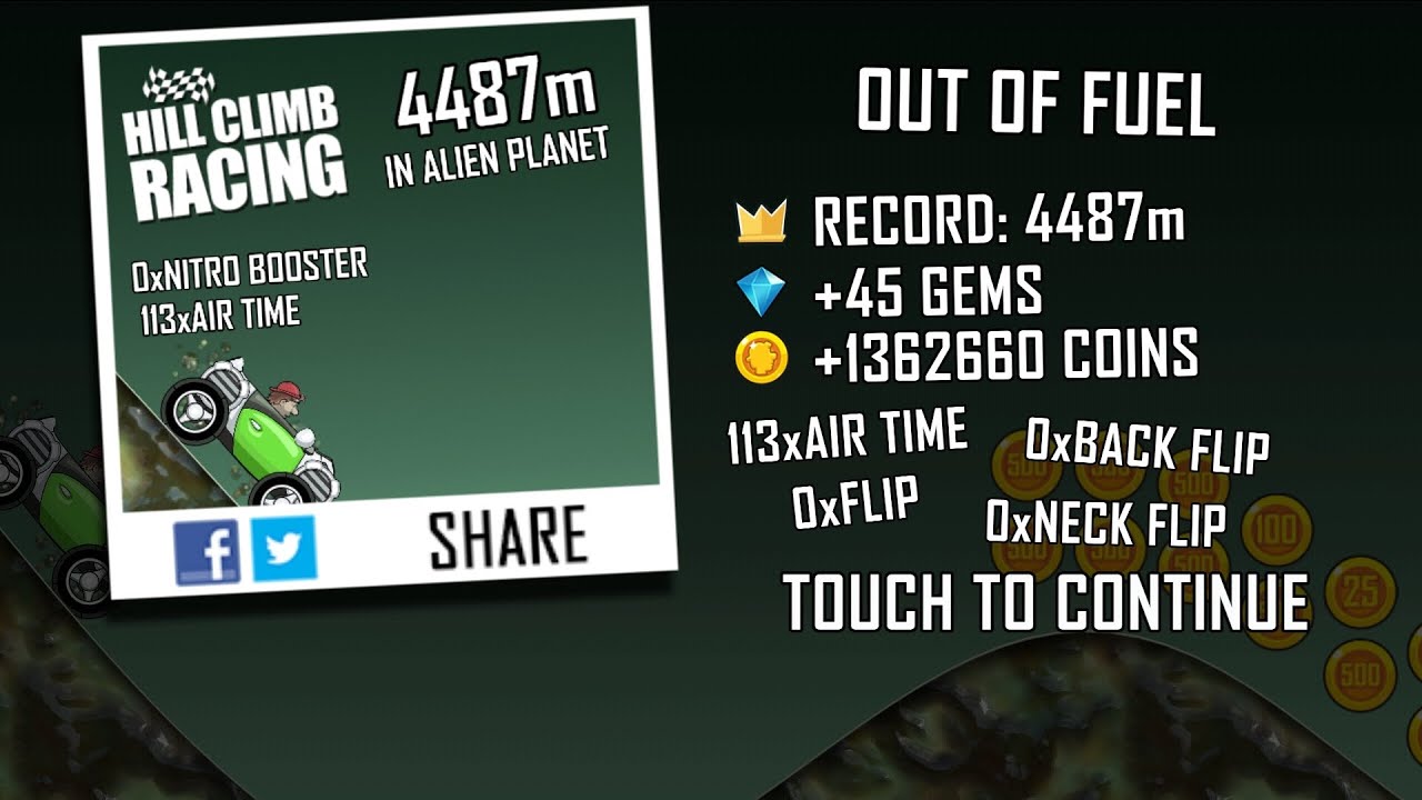Alien Planet Racing Hill Climb Racing: 4487m in Alien Planet on Electric Car (no boosters ...