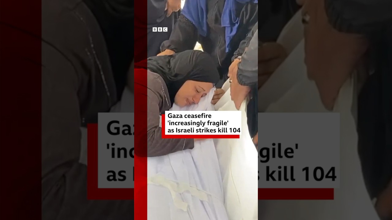 Israeli strikes in Gaza kill 104, Hamas-run health ministry says. #Gaza #Israel #BBCNews