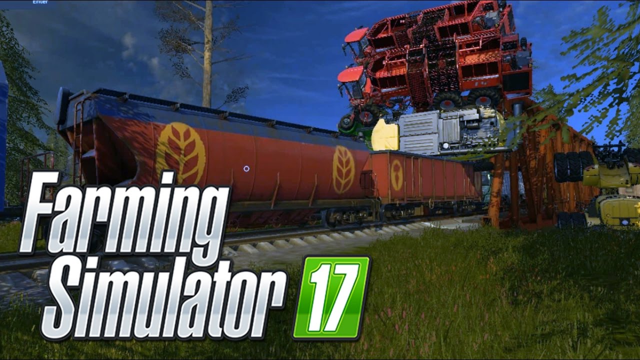 Farming Simulator 17 I stopped the train !? - YouTube