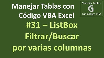 ListBox Buscar Filtrar por varias columnas, varios criterios – VBA Excel