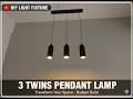 DIY Hanging LED Lights - 3 Twins Hanging Lamp Installation