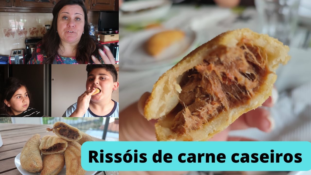 Rissóis de carne caseiros