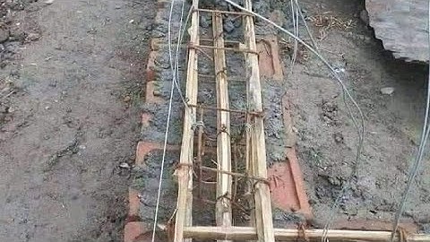 Steel  is replaced by bamboo / bamboo is used as reinforcement / civil site engineer / home construc