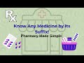 Medicine Suffixes Explained in Hindi + English | पहचानें किसी भी दवा को उसके नाम से !