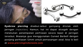 Eyebrow Piercing With Curved Barbell Anting Tindik Alis