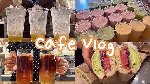 (eng)와사비좋아하는사람~👋lcafe vlog l 카페브이로그l음료제조l와사비크래미샌드위치l생과일주스카페l카페사장브이로그 lkorea cafe l cafe amsr