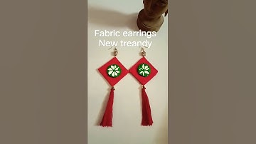 Handmade fabric earrings with mirror work & tassels 😍😍 // #beautiful #tassels #handmade #faberic