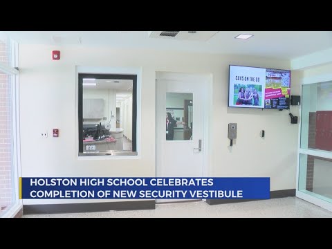 Holston High School cuts ribbon on new security vestibule