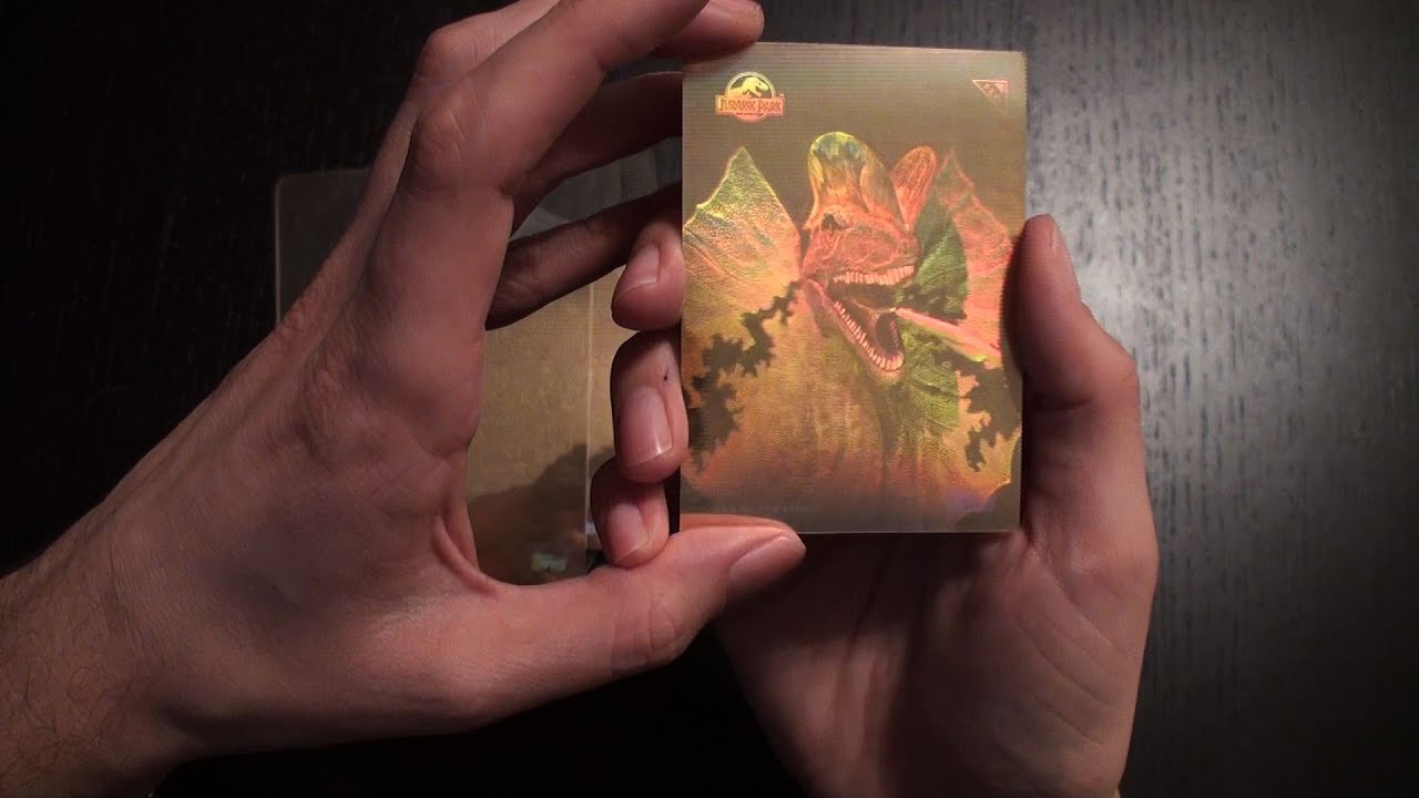 Jurassic Park Topps Trading Cards Action Holograms Unboxing YouTube