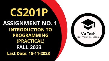 CS201P ASSIGNMENT 1 SOLUTION FALL 2023 | CS201P ASSIGNMENT 1 SOLUTION 2023 |CS201P ASSIGNMENT 1 2023