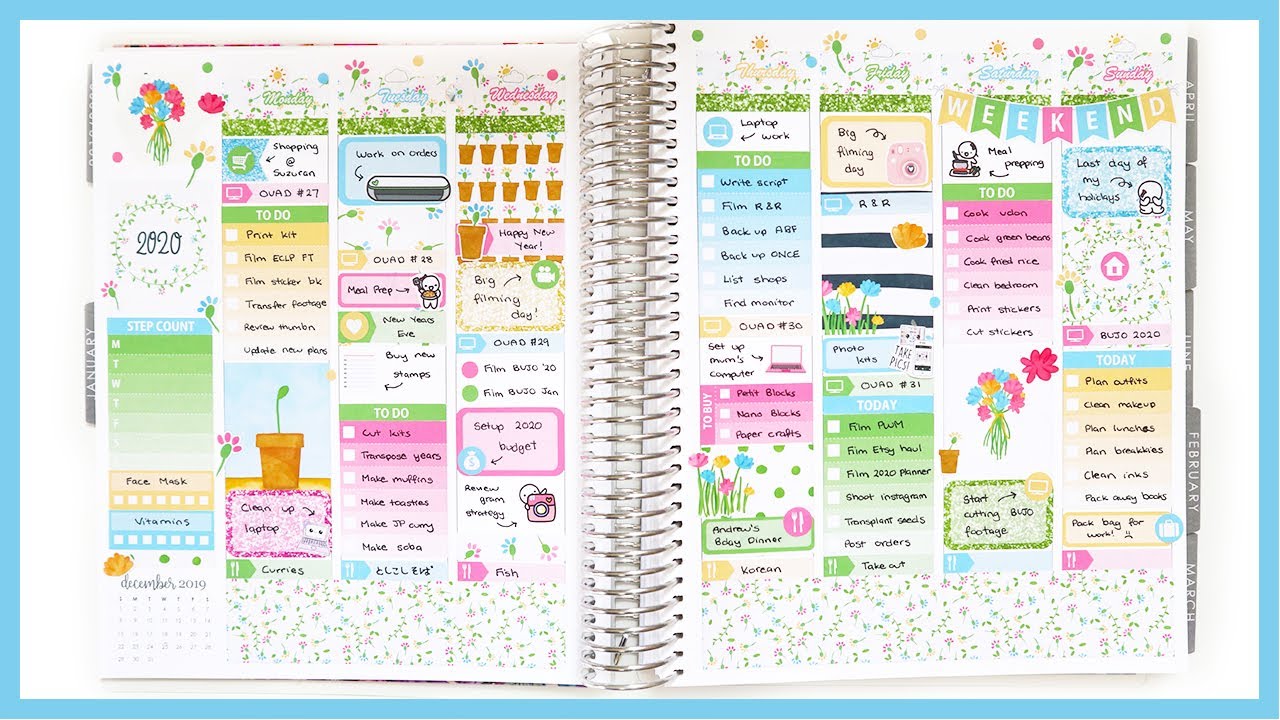 PLAN WITH ME ft Happy Cloud Inc | Erin Condren Life Planner - YouTube