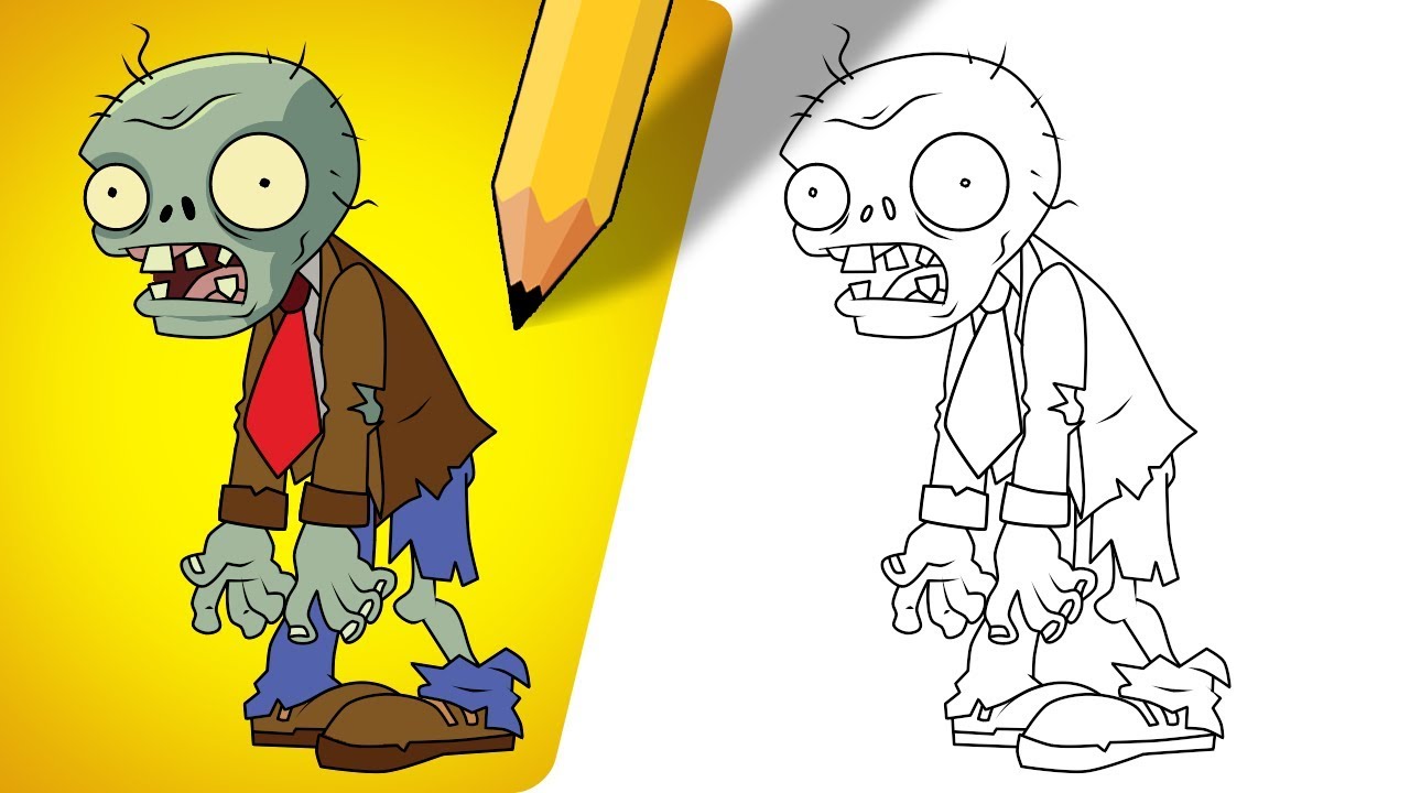 How To Draw A Zombie, Plants Vs Zombies, Zombie, Step by Step, Drawing  Guide, by Dawn - DragoArt