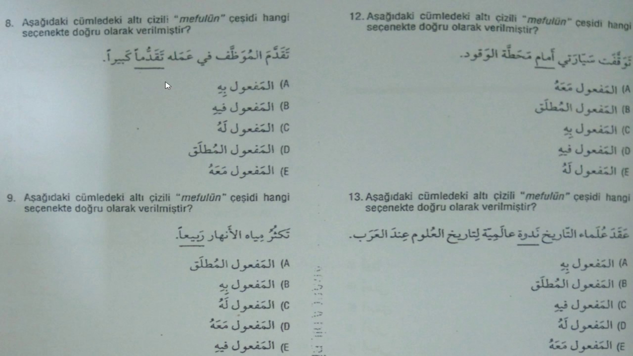 MEFUL ÇEŞİTLERİ SORU ÇÖZÜMÜ 2.BÖLÜM