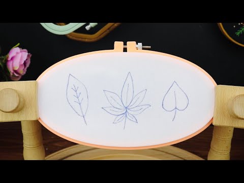 3 PUNTADAS PARA BORDAR HOJAS NIVEL PRINCIPIANTE | EMBROIDERY LEAVES BEGINNER