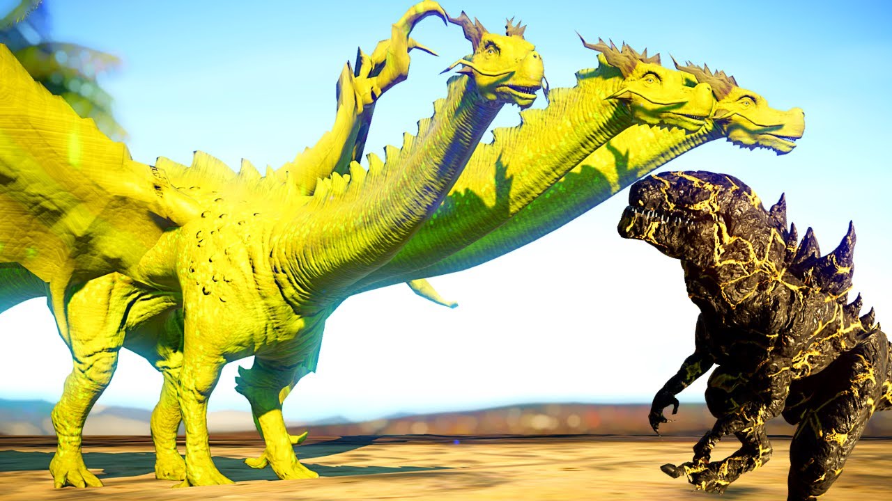 Godzilla vs King Ghidorah, Three Head TREX, Demon Spinosaurus Big
