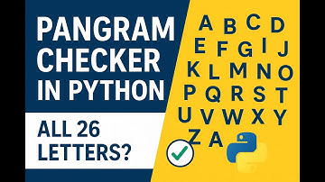 51.Check if a String is a Pangram in Python | Pangram Checker Program