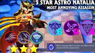 MAGIC CHESS MOST ANNOYING ASSASSIN | HYPER 3 STAR ASTRO NATALIA | 999 % BURST DAMAGE | SEASON 12