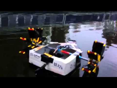 Homemade rc paddle boat 2 - YouTube