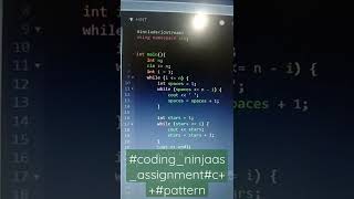 mirror  pattern c++ coding ninjaas assignment soln //#coding_ninjaas_assignment#c++#pattern#coders