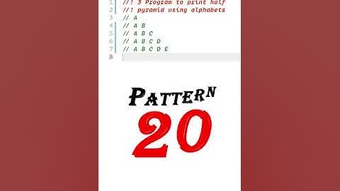 PATTERN-20|| ALPHABET TRIANGLE pattern in C++ programming #shorts